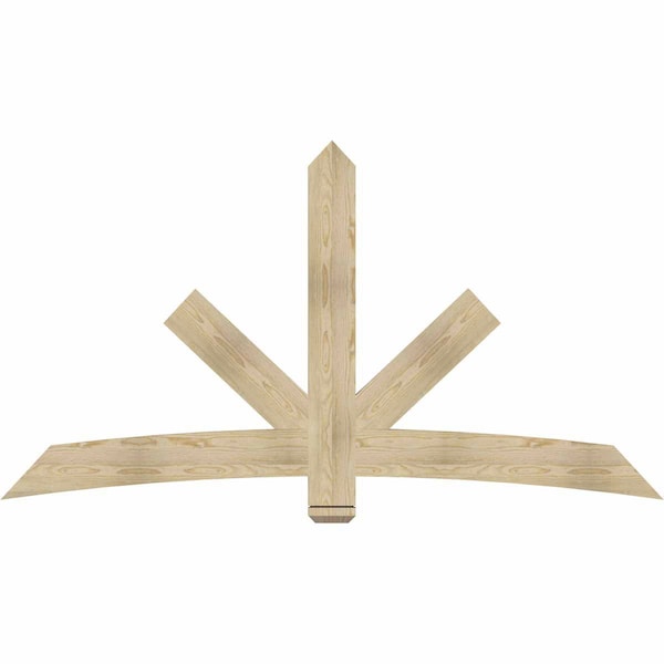 Ekena Millwork Alberta Rough Sawn Timber Gable Bracket, Douglas Fir, 84"W x 45"H x 2"D x 6"F, 13/12 Pitch GBW084X45X0206ALB00RDF - main